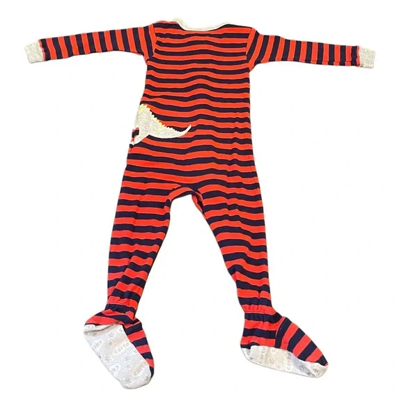 CARTERS Red and Blue Dino Footies One Piece. Size 18M - Picture 3 of 5